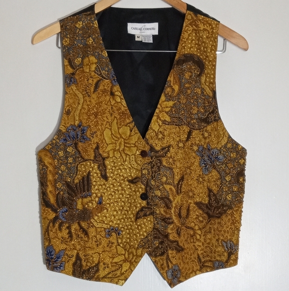 Casual Corner Jackets & Blazers - Casual Corner Vintage ornate gorgeous beaded tuxedo vest women's size medium